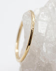 14K Solid Gold Hammered Dainty Thin Ring - Melt'm Jewelry