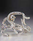 Salt and Pepper Diamond Twig Ring - Melt'm Jewelry