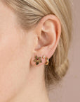 Sakura Cherry Blossom Earrings 14k Gold, with any Birthstone - Melt'm Jewelry