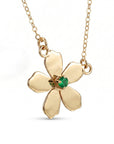 Sakura Necklace 14k Solid Gold, Cherry Blossom Charm Pendant - Melt'm Jewelry