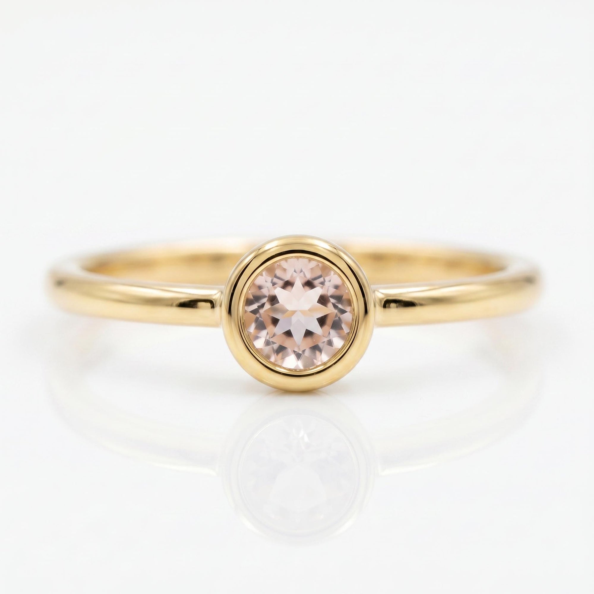 14k Gold Blush Morganite Ring - Melt'm Jewelry