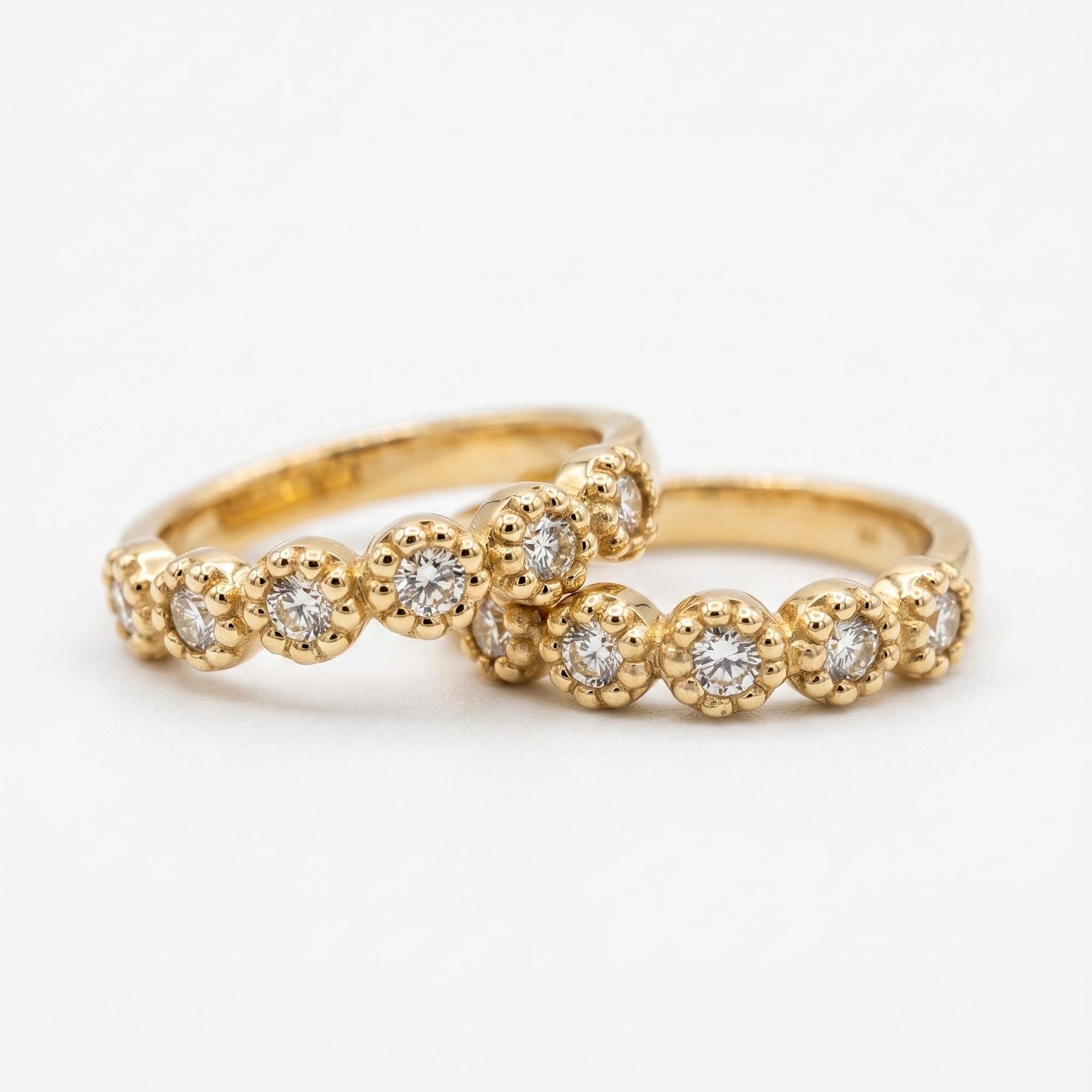 Gold Diamond Huggies (SINGLE or PAIR) - Melt'm Jewelry