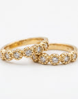 Gold Diamond Huggies (SINGLE or PAIR) - Melt'm Jewelry