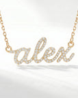 14K Solid Gold Diamond Name Necklace - Custom Personalized Jewelry - Melt'm Jewelry