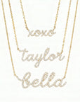 14K Solid Gold Diamond Name Necklace - Custom Personalized Jewelry - Melt'm Jewelry