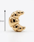 Croissant Flat Back Earrings 14k Solid Gold - Melt'm Jewelry