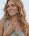 Natural Siding Pearl Necklace, June Birthstone Jewelry Gold Filled - Melt'm Jewelry