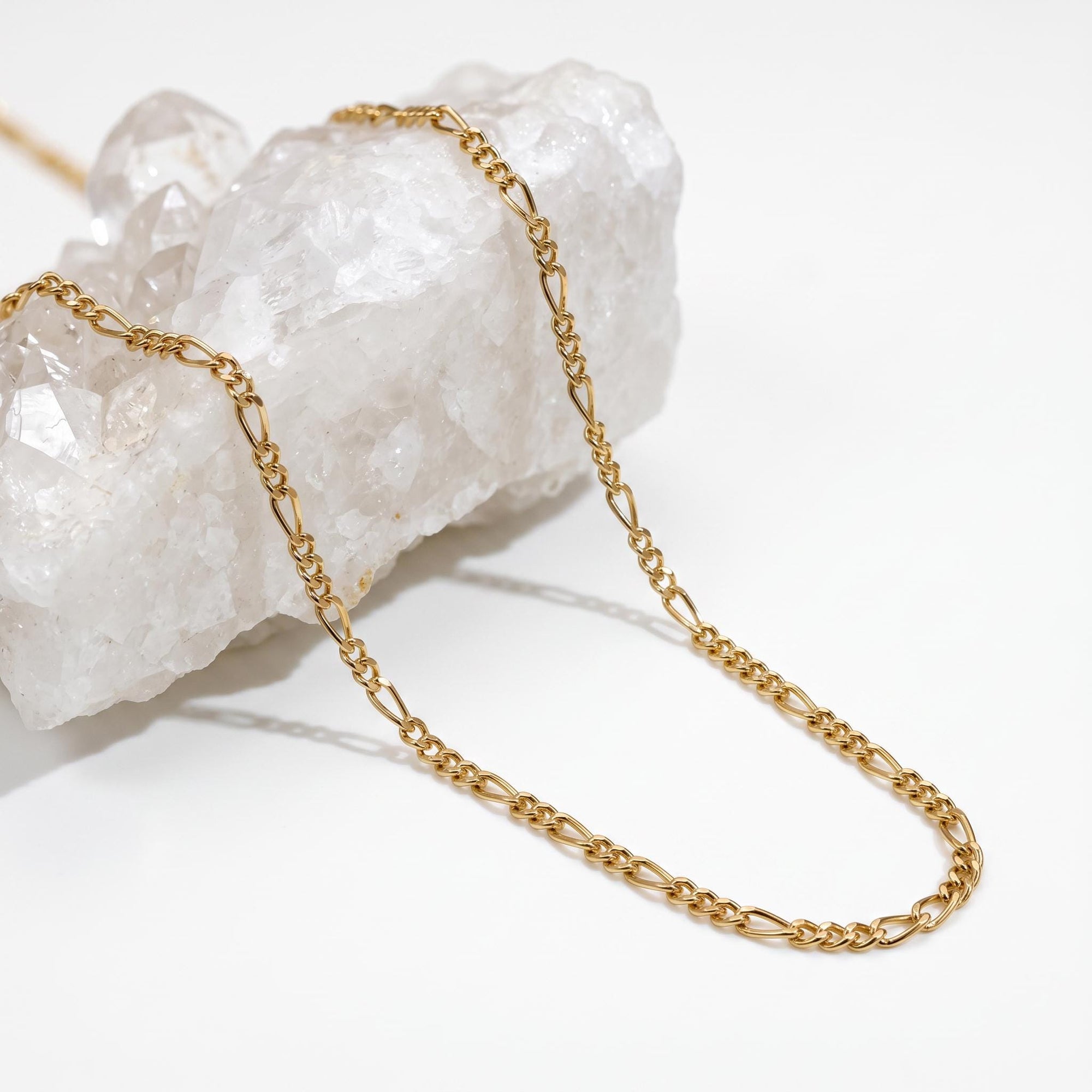 Gold Dainty Figaro Chain Choker Necklace - Melt'm Jewelry