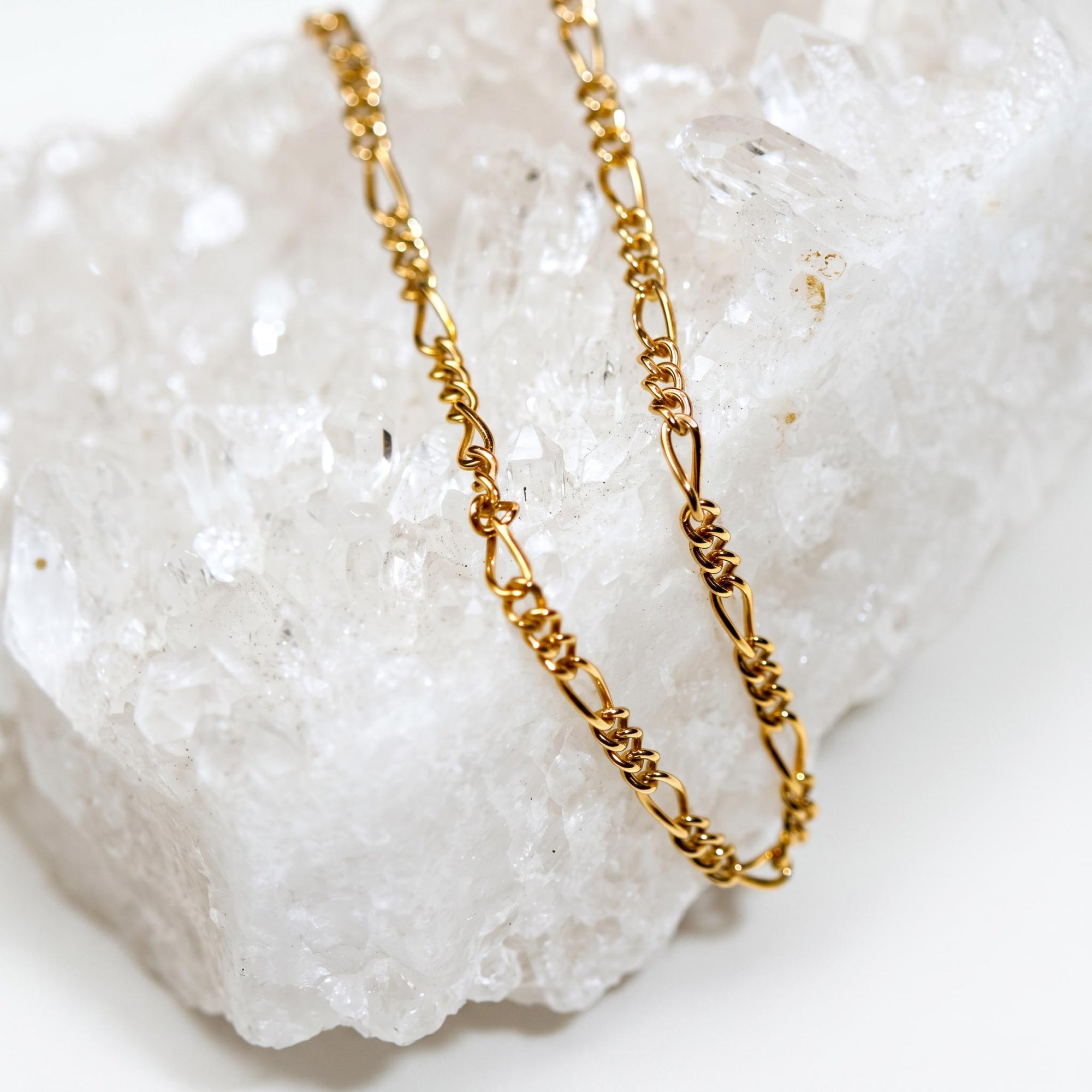 Gold Dainty Figaro Chain Choker Necklace - Melt'm Jewelry