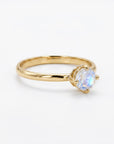 Rainbow Moonstone 14k Gold Ring - Melt'm Jewelry