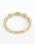 Five Diamond Wedding Band in 14k Yellow Gold - Melt'm Jewelry