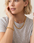 7.5mm Thick Gold Filled Curb Chain Bracelet - Melt'm Jewelry