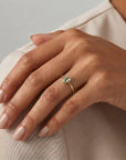 Pear Green Tourmaline Ring 14k Gold - Melt'm Jewelry