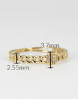 Square Pave Diamond Ring 14k Gold - Melt'm Jewelry