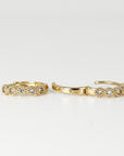 Gold Diamond Huggies (SINGLE or PAIR) - Melt'm Jewelry