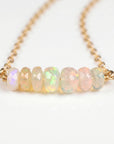 Genuine Welo Opal Bar Necklace - Melt'm Jewelry