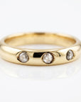 Flush Set Diamond Dome Wedding Band Ring - Melt'm Jewelry