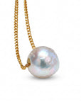 Natural Siding Pearl Necklace, June Birthstone Jewelry Gold Filled - Melt'm Jewelry