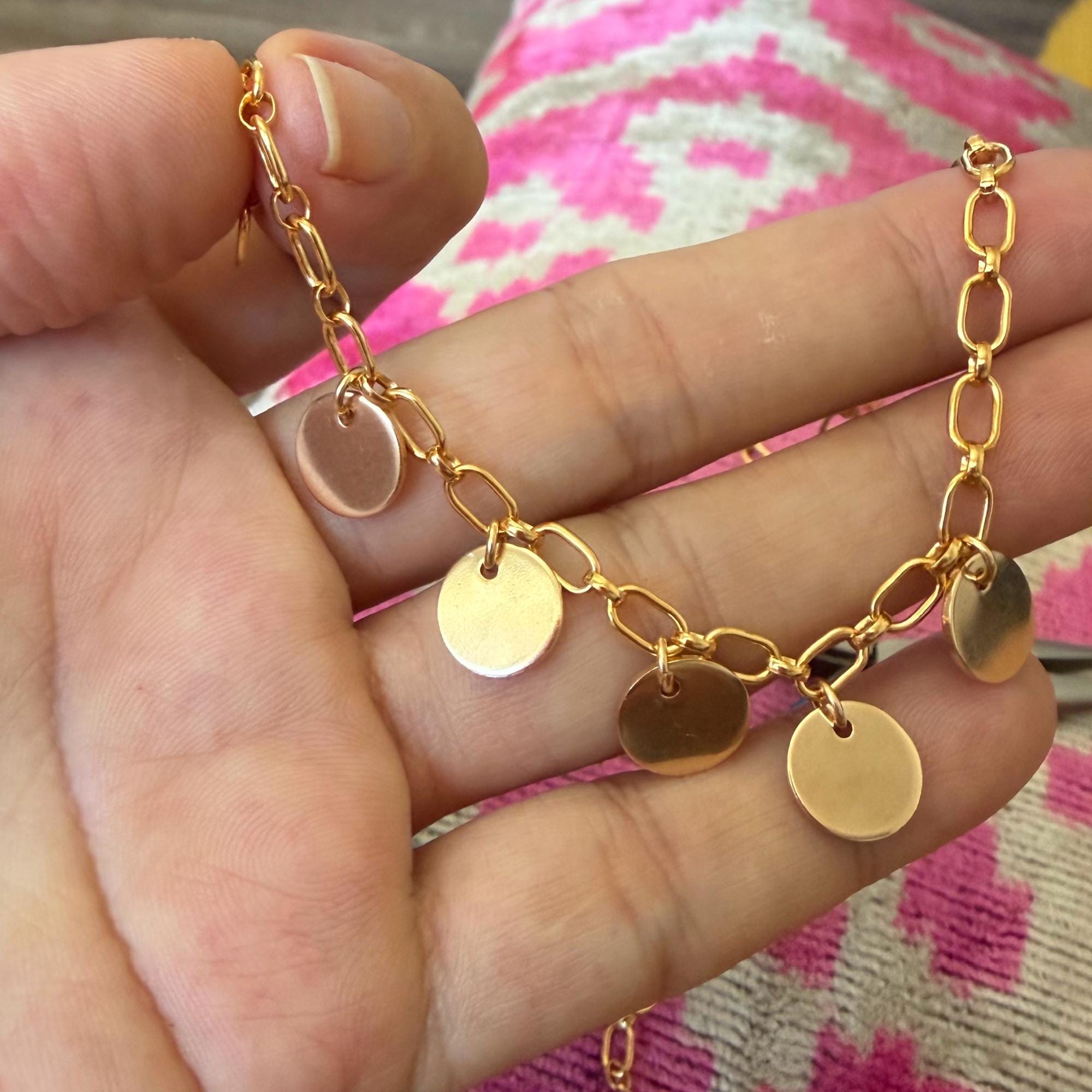 Gold Thick Chain Bracelet, Gold Layering Bracelet - Melt'm Jewelry