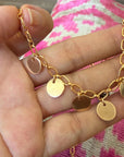 Gold Thick Chain Bracelet, Gold Layering Bracelet - Melt'm Jewelry