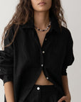 Black Rutilated Quartz Necklace, Hand Knotted Red Silk Strand, Gold Filled Clasp and Extender, 17 Inch