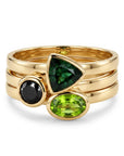 Round Lab Alexandrite Ring 14k Gold Bezel Set, 5mm Alexandrite Ring - Melt'm Jewelry