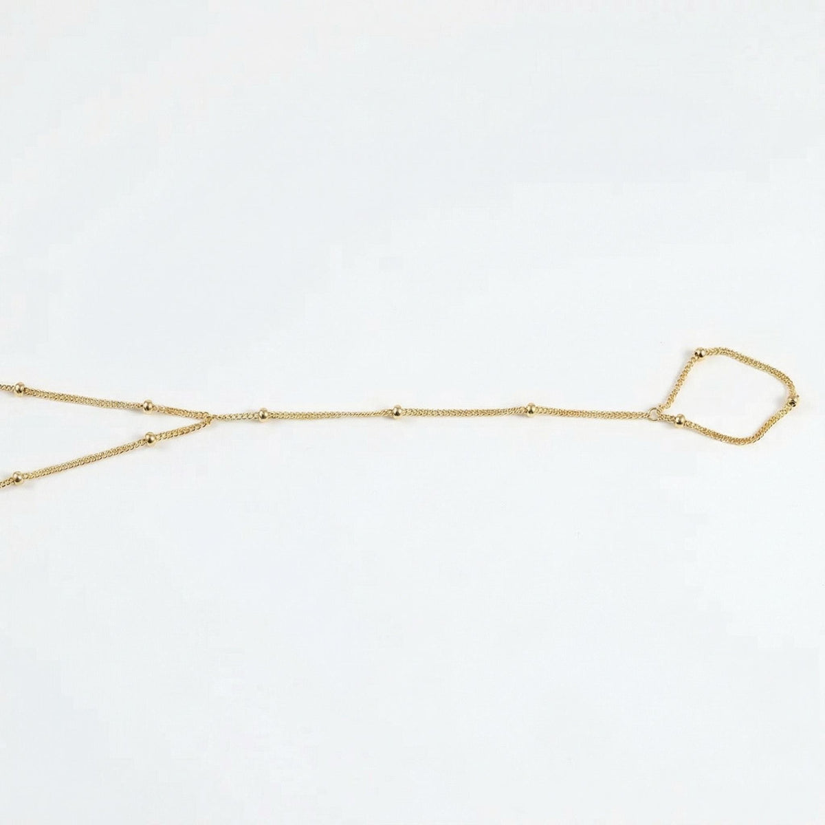 Gold Slave Bracelet, Satellite Hand Chain Bracelet - Melt'm Jewelry