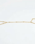 Gold Slave Bracelet, Satellite Hand Chain Bracelet - Melt'm Jewelry