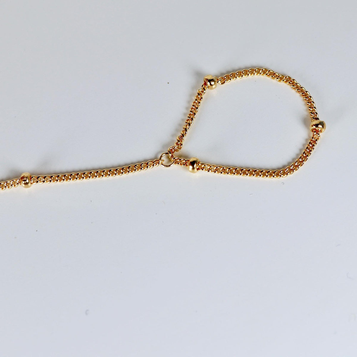 Gold Slave Bracelet, Satellite Hand Chain Bracelet - Melt'm Jewelry