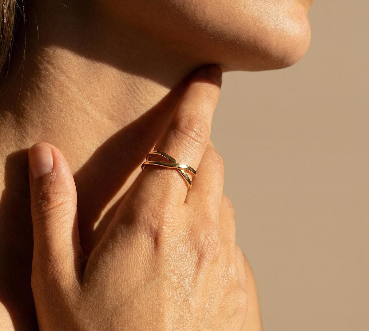 X Ring, Wrap Ring, Criss Cross Ring in gold filled or sterling silver - Melt'm Jewelry