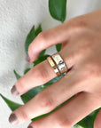 6mm Large Hammered Sterling Silver Band - Melt'm Jewelry