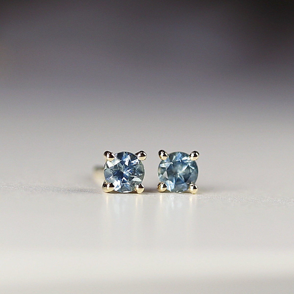 Blue Montana Sapphire Earrings in 14k Gold - Melt'm Jewelry
