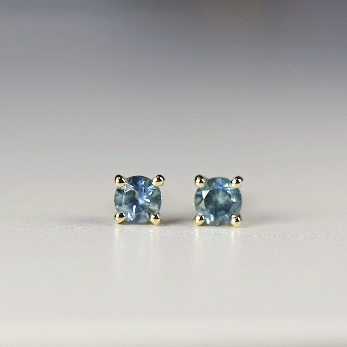 Blue Montana Sapphire Earrings in 14k Gold - Melt'm Jewelry