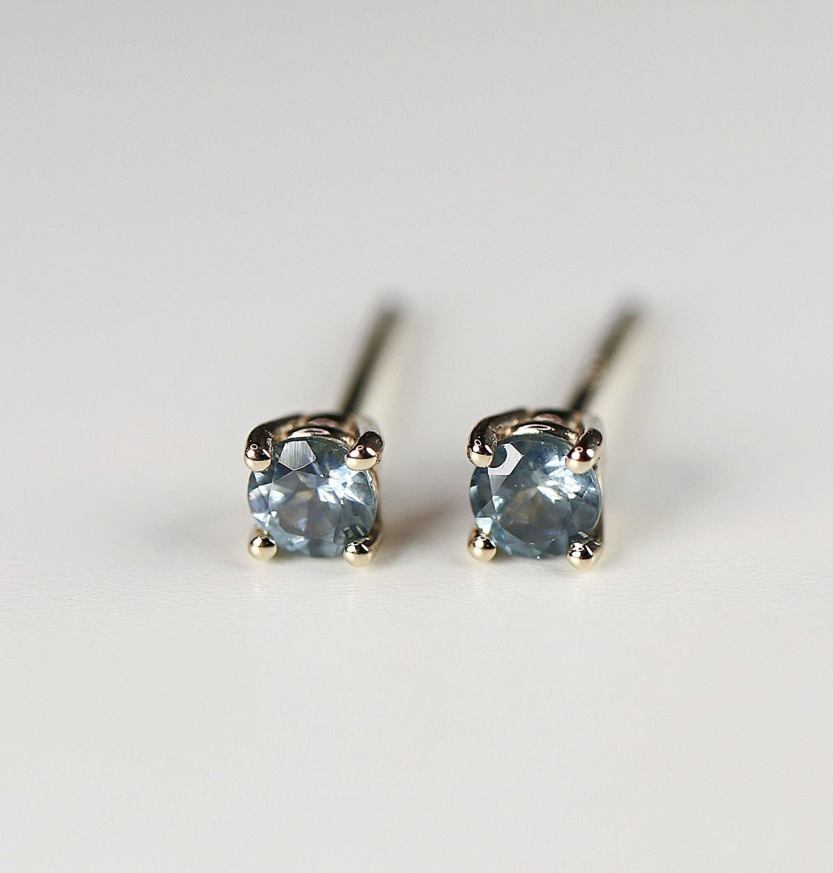 Blue Montana Sapphire Earrings in 14k Gold - Melt'm Jewelry
