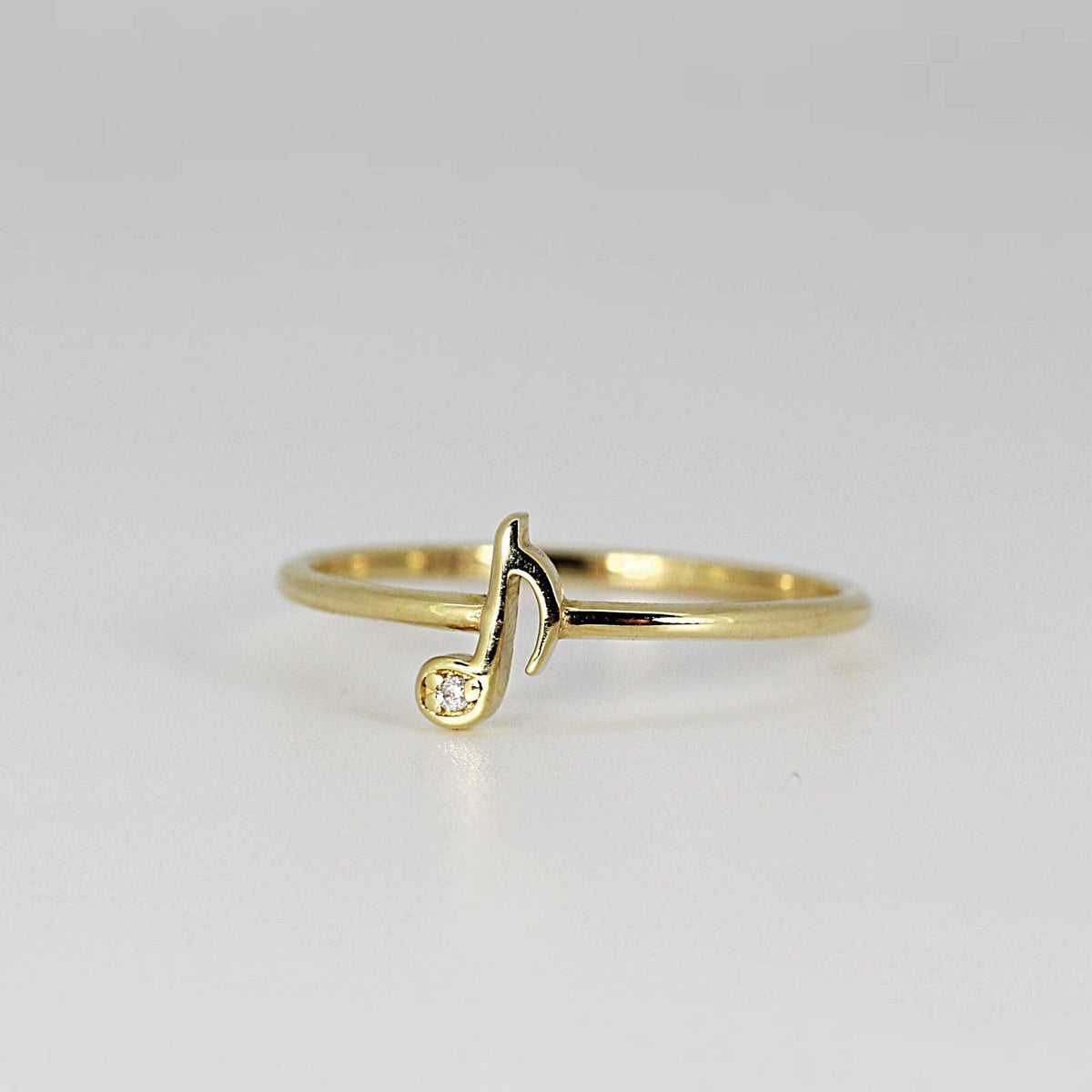 Genuine Diamond Music Note Ring - Melt'm Jewelry