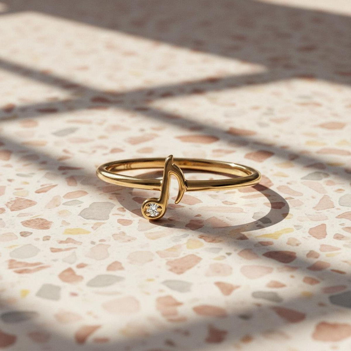 Genuine Diamond Music Note Ring - Melt'm Jewelry