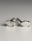 Marquise Diamond Stud Earrings, 0.14 ct VS Diamond Earrings 14k Gold - Melt'm Jewelry