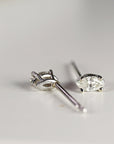 Marquise Diamond Stud Earrings, 0.14 ct VS Diamond Earrings 14k Gold - Melt'm Jewelry
