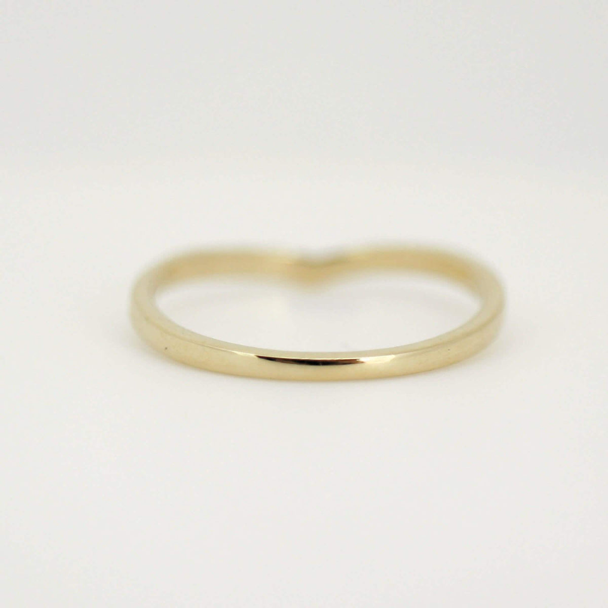 Curved Diamond Wedding Band Ring - Melt'm Jewelry