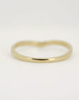 Curved Diamond Wedding Band Ring - Melt'm Jewelry