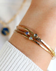 Birthstone Gems Cuff Bracelets Gold Filled or Sterling Silver - Melt'm Jewelry