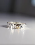14k Gold Dot Stacking Gold Ball Ring - Mixed Metal Ring - Melt'm Jewelry