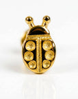 Ladybug Flat Back Earrings 14k Solid Gold (SINGLE OR PAIR) - Melt'm Jewelry
