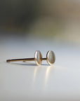 Tiny Gold Circle Earrings, Single or Pair Hammered Gold - Melt'm Jewelry