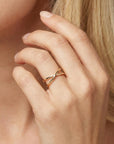 X Ring, Wrap Ring, Criss Cross Ring in gold filled or sterling silver - Melt'm Jewelry