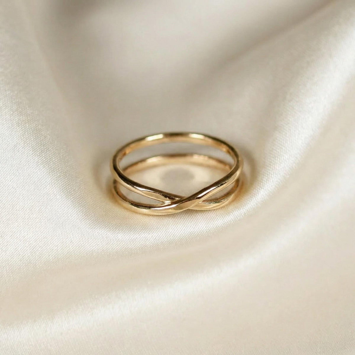 X Ring, Wrap Ring, Criss Cross Ring in gold filled or sterling silver - Melt'm Jewelry