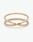 X Ring, Wrap Ring, Criss Cross Ring in gold filled or sterling silver - Melt'm Jewelry