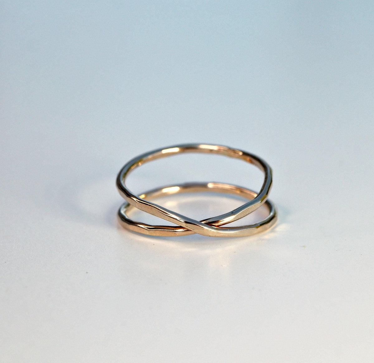 X Ring, Wrap Ring, Criss Cross Ring in gold filled or sterling silver - Melt'm Jewelry