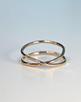 X Ring, Wrap Ring, Criss Cross Ring in gold filled or sterling silver - Melt'm Jewelry