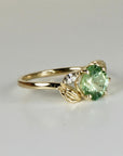 Prasiolite Cushion Cut Engagement Ring in 14K Solid Gold - Melt'm Jewelry